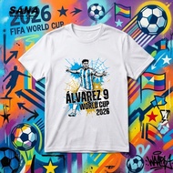 SANA Alvarez 9 World Cup 2026 Argentina Soccer Fan T Shirt Men Women Unisex FIFA Football  Jersey Gr