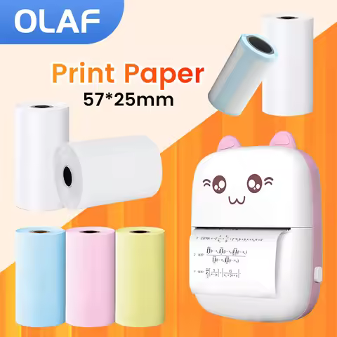 Mini Printer Thermal Paper Colorful Adhesive Self-adhesive Rolls Paper Label Sticker for Picture Pho