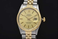 勞力士 16013 Oyster Perpetual Datejust 36 Men's SS/YG Automatic Champagne Dial R Number