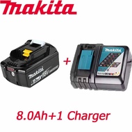 100% Original Makita 8Ah/6Ah/5Ah/3Ah สำหรับ Makita 18V แบตเตอรี่ BL1830B BL1850B BL1850 BL1840 BL186