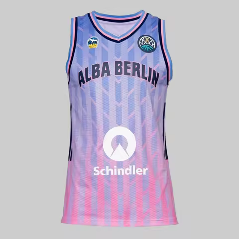 25-26 Germany BBL ALBA BERLIN First BCL Home Basketball Jersey Sports Dry Quickly Men's T-Shirt Kid'