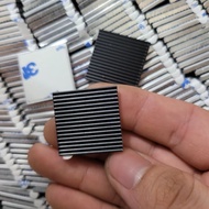 Aluminum square heatsink 2.5cm x 2.5cm x 0.2cm