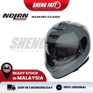 NOLAN N80-8 Gloss Grey Nardo Grey Helmet Full Face Helmet Motor  Full Face Original Superbike SIRIM 