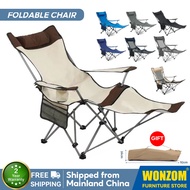 WONZOM Portable Foldable Chair Arm Chair Recliner Lounge Chair Fishing Chair With Backrest For Outdoor