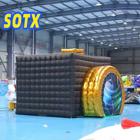 360 photo booth inflatable enclosure led inflatable photo booth backdrop