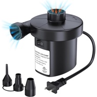 PULIDIKI Electric Air Pump for Inflatables Air Mattress Pump with 3 Nozzles Inflator Deflator Quick 