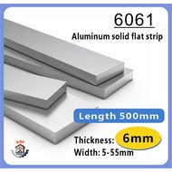 6061 Aluminum Alloy Flat Strip Length 500mm Thickness 6mm 6061 Aluminum Alloy Flat Strip Aluminum Fl