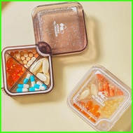 4-grid Waterproof Pill Box Pill Dispenser Weekly Pill Storage Container Portable Small Capacity Pill Box Holder Travel Medicine Box drea2sg