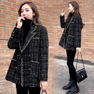 PREMIUM WOMAN TWEED BLAZER COAT KOREAN STYLE OUTER WOMAN WINTER
