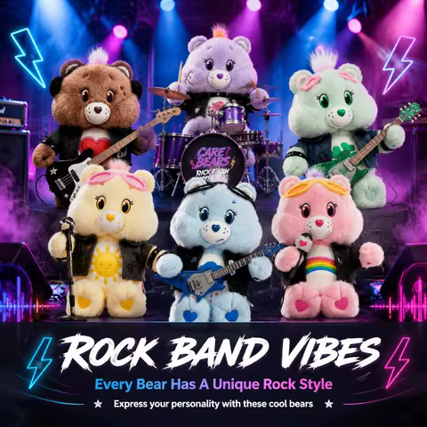 Care Bears Adorable Plush Toys 33cm Huggable Running Bear Stuffed Animal Soft Fabric Soothing Compan