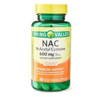 Spring Valley NAC Vegetarian Capsules 600mg 60 Count N-Acetyl Cysteine Vitamin Supplement