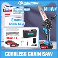 588VF/388VF 6”Inch Mini Cordless Chainsaw Wood Cutter Secateurs Portable Branch Pruning Saw Gergaji 