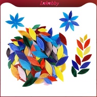 [Lohobby] 100pcs Petal Mosaic Tiles, Mixed Color Mosaic Tiles, Mosaic Tiles Stained Glass, Petal Mos