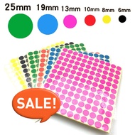 1 Sheet Round Circle Bulat Dot Self Adhesive Color Label Remark Code Gift Packaging Colour Sticker A