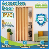 ⏦  ◵ ☈ Accordion Sliding Door PVC Folding Divider Door Waterproof Flame-retardant Silent Magnetic