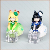 ST3 DDLC Action Figure Q version Tea party cat tea can cat Model Dolls Toys For Kids Ornament gifts 