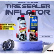 ❦✼Motorcycle Motors Car Koby Tyre Sealant 500ml Tire Sealer And Inflator 450ml 600ml Universal