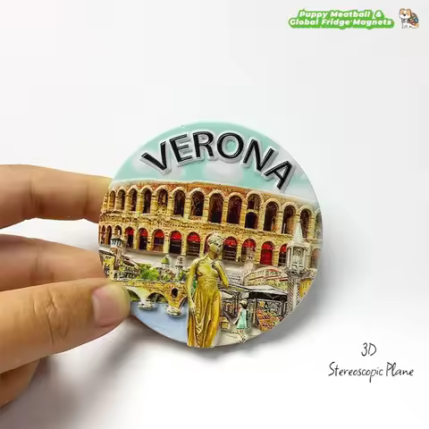 Italy Verona Arena Tourist Souvenir 3D Craft Magnetic Fridge Magnet