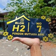 ACRYLIC HOUSE NUMBER BOARD SIZE 28X18CM | ACRYLIC HOUSE NUMBER | NO ACRYLIC HOUSE