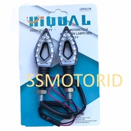 Lampu Sen Sein Sign LED Assy Set Motor Variasi Bolong Lancip Kecil