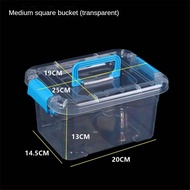 VIVOLILV Handheld Thick Transparent Storage Box With Lid Storage Box Toy Clothing Sorting Storage Bo