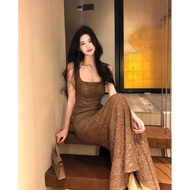 🔥Taiwan Shipment🔥Suspender Dress Suspender Sequin Dress Sequin Dress Sequin Dress Suspender Dress Fi