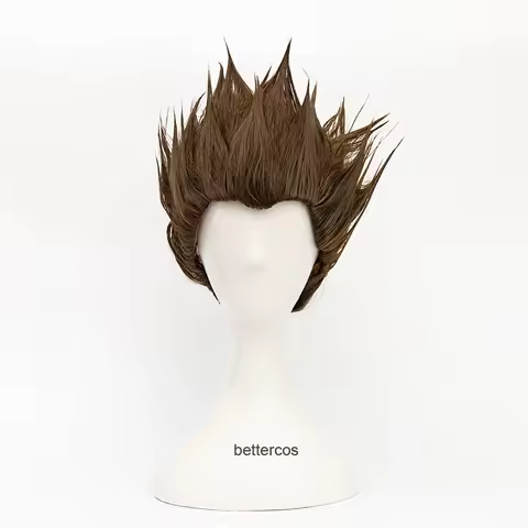 Anime Dr.STONE Taiju Oki Wigs Short Brown Heat Resistant Synthetic Hair Cosplay Wigs + Wig Cap