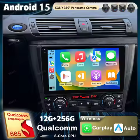 Android 15 2K QLED For BMW E88 E82 E81 E87 1-Series 2004-2011 Android Car Radio Multimedia Video Pla