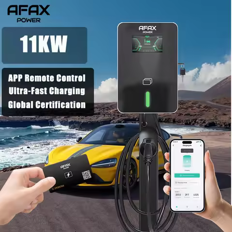 AFAX EV Charger Type1 50A EVSE Charging Cable 7.6/9.6/12KW Type1 Cable Tesla Plug SAE J1772 Controll