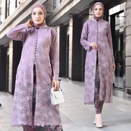 Terlaris Setelan Kebaya Kancing Seribu termurah/kebaya brukat modern kondangan mewah/kebaya dewasa t