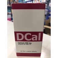 DCal calcium 500mg vitamin D3 200iu (60’s)