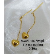 18K Saudi Gold Tictac Earrings