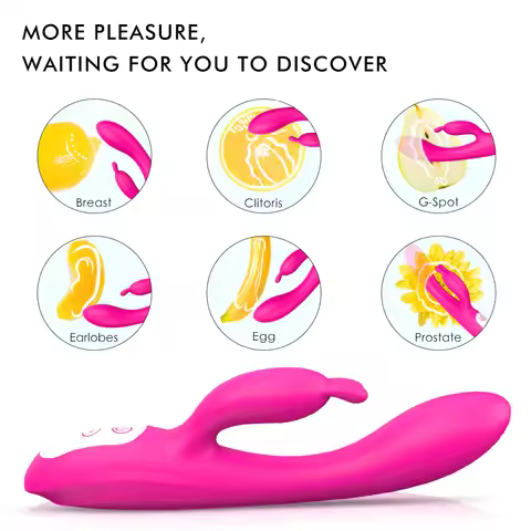 Redshark Rabbit Vibrator for Women Clitoris & G Spot Heating Function Silicone Vibradores Vibrating 