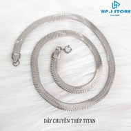 Titanium steel flat panel necklace up to 7mm wide to coordinate outfits in your own style.