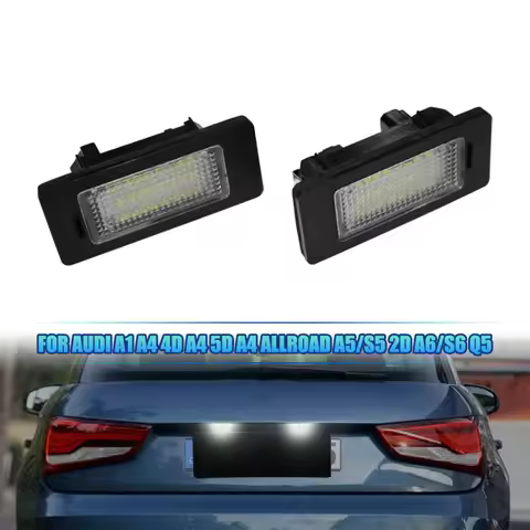LED License Number Plate lamp 12V canbus For Audi A4 B8 A5 Q5 S5 TT A1 S4 A6 A7 2008-2013 Error Free