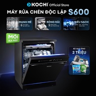 [Mới ra mắt] Máy rửa chén độc lập KOCHI S600 - 16 bộ - 5 trục phun nước nóng 360° áp suất cao - Sấy 