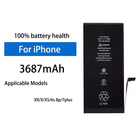3687mAh High Capacity Replacement Battery For Apple iPhone 6s 7 Plus 8 8P X XR XS 11 12 Mobile Phone