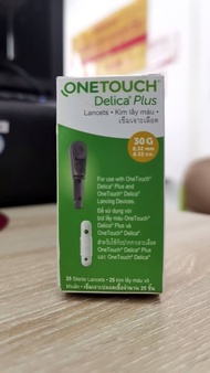 Onetouch Delica plus Lancets (25 ชิ้น) อุปกรณ์เจาะเลือด ใช้กับเครื่องรุ่น ultra plus flex และปากกาเจาะเลือดรุ่น Delica plus เท่านั้น Gohealthy