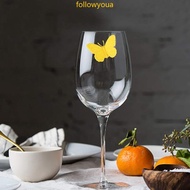 fol Wine Glass Markers 12pcs Cup Labels Signs Champagne Wind Cups Decor Labels