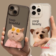 Couple Phone Case For OPPO A1 Pro A17 A16 A16s A15 A15s A55 5G A55s A54s A53 A33 A31 2020 4G A32 A12 A12s A12e Funny Mask Corgi Soft Cover Mask Cat Phone Cases