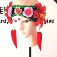 Media Wife Flower Hoop Drama Yangko Headdress Flower Hoop Wife Props Ugly Wife Wife Performance