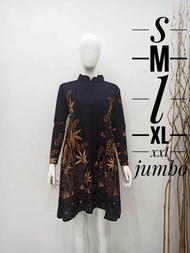 tunik batik hitam manis - tunik batik premium - tunik batik terbaru - tunik kekinian