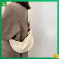 Side Backpack Women Shoulder Bag Dumpling Bag 2024ins Nylon Dumpling Bag Student Lightweight All-Match Canvas Bag Crossbody Bag Shoulder Bag