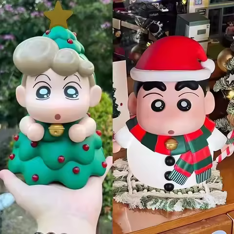 Not glowing Shinnosuke Nohara Nohara Himawari Figuras De AçãO Crayon De Natal Shin-Chan Figuras Boni