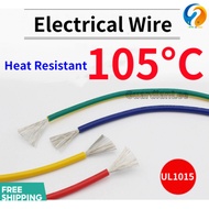 UL1015 PVC Electric Wire 24AWG  22AWG  20AWG 18AWG ~8AWG  PVC Insulated Lamp Lighting Copper Cable L