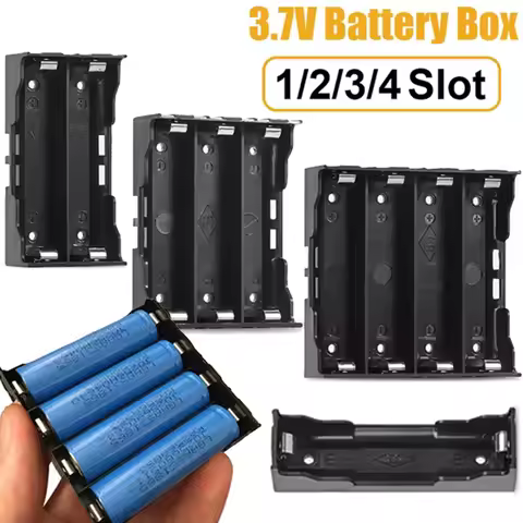 18650 Battery Holder 1 2 3 4 Slots Box Case Rechargeable Lithium 3.7V Battery Container with Hard Pi