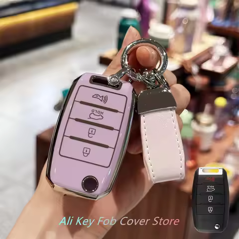 Key Fob Cover for Kia Forte Optima Rio Sedona Sorento Soul Sportage Hyundai Elantra Genesis Sonata K