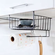 廚櫃收納架 金屬置物架 廚房櫥櫃下掛架 隔層掛籃儲物假架