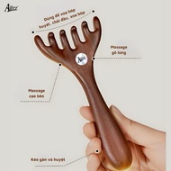 6-finger sandalwood massage wooden comb
