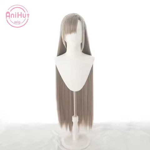 Ichinose Asuna Brown 100cm AniHut Cosplay Wig Blue Archive Straight Heat Resistant Synthetic Hair Ic